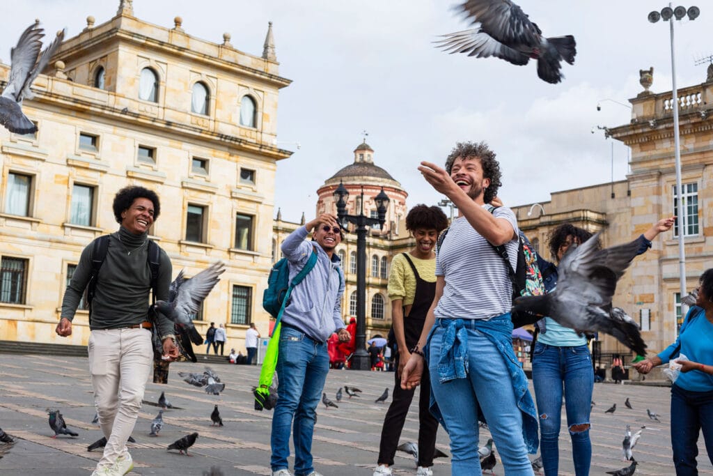 7. Relaxing at Plaza Bolivar La Candelaria Bogota. Is it Save to Travel to Colombia